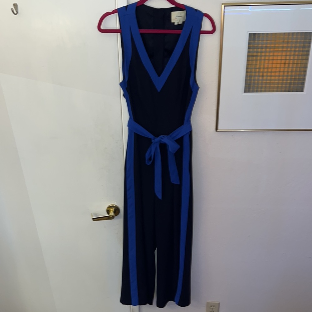 Anthropologie Elevenses. Jumpsuit. Open back. Size 8T